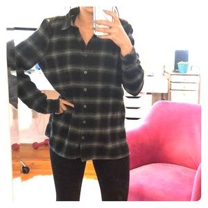 Plaid shirt with open back